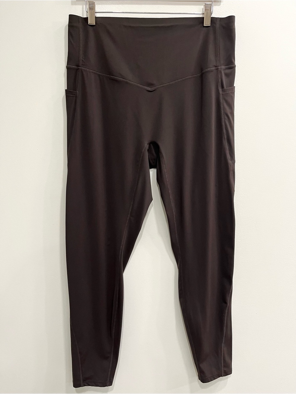 HALARA Ultrasculpt Leggings Chocolate Brown Compression Breathable Pockets XL